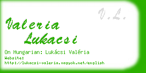 valeria lukacsi business card