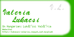 valeria lukacsi business card